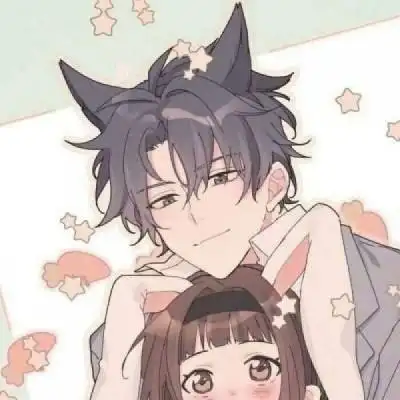 一左一右的动漫情头干净优质图片