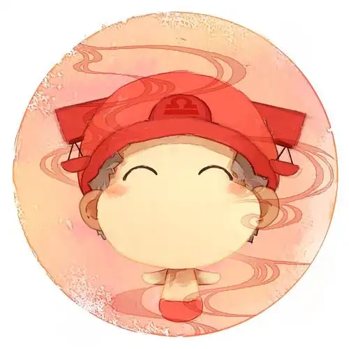 脸朝上的天秤座男生圆头像