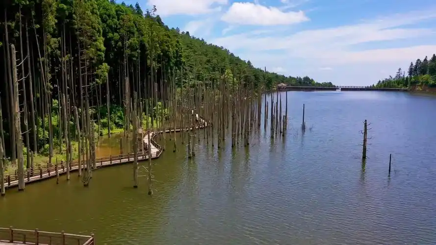 明月山山顶的月亮湖美不胜收