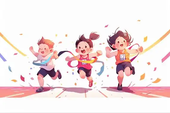 运动会人物剪影矢量素材儿童简单简约插画风格的男孩踢足球元素图标