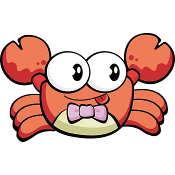 卡通手绘可爱的螃蟹