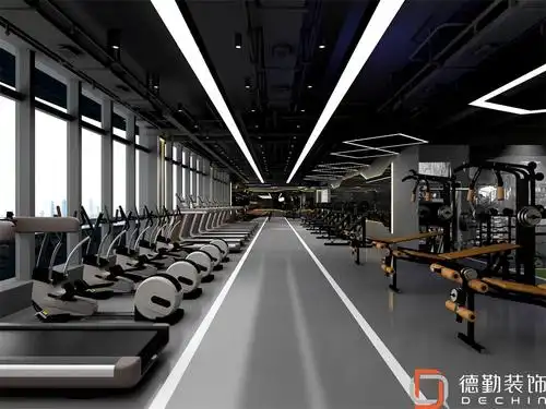 迪拜现代风格健身房装修效果图