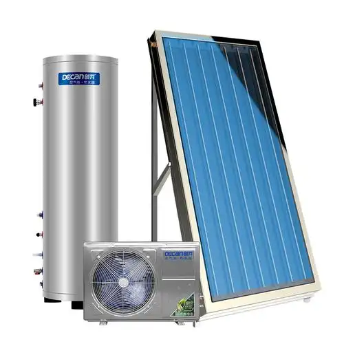 创昇平板太空能热水器厂家直供 太阳能空气能两用承压式别墅款