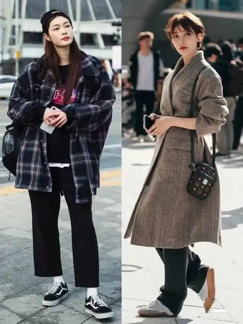 韩国女生穿大衣为什么这么好看?整理18套街拍示范,照穿洋气高级