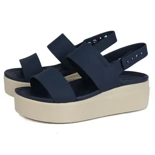 crocs卡骆驰凉鞋女鞋2021春季新款布鲁克林厚底拖鞋潮20645346k