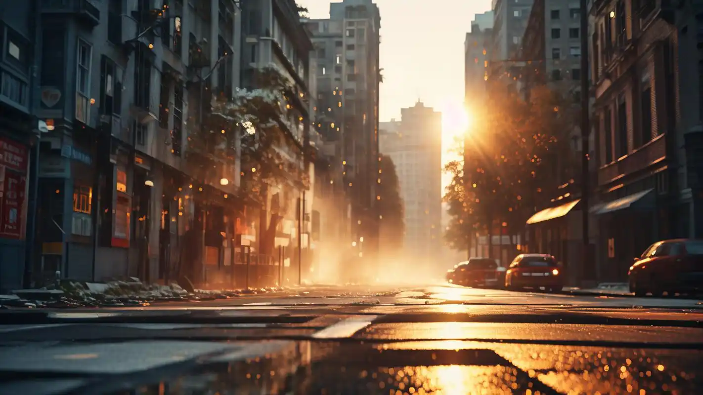 早晨上班路上的城市风光壁纸🌇