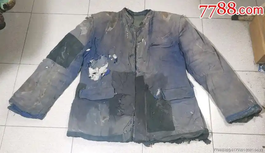 破烂不堪蓝布棉袄人民服-其他服饰-7788旧货商城