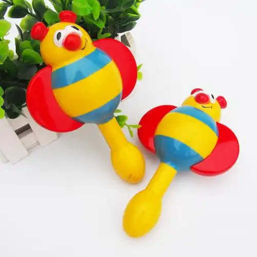 幼儿园塑料蜜蜂沙锤 卡通手摇铃 动物沙锤 儿童乐器 打击乐器早教