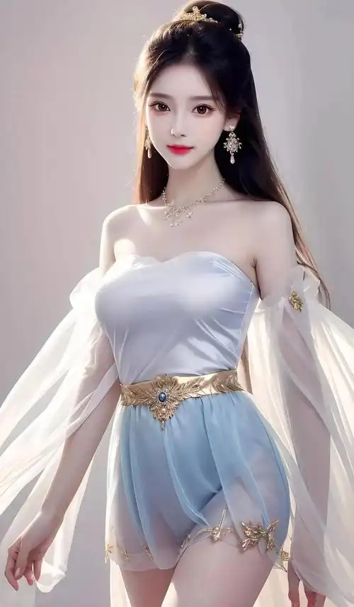 她的身影轻盈而柔美,仿佛倩影在微风中舞动,给人一种超凡脱俗的感觉.