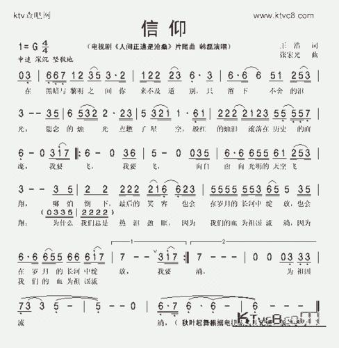 信仰(电视剧《人间正道是沧桑》片尾曲 )