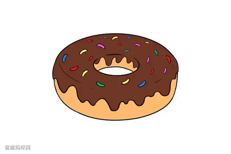 甜甜圈怎么画