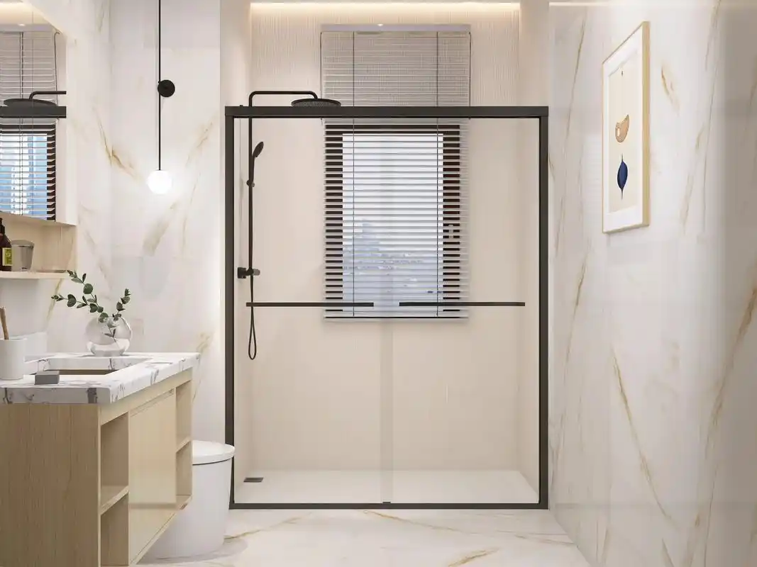 极简淋浴房双移门,窄出新高度