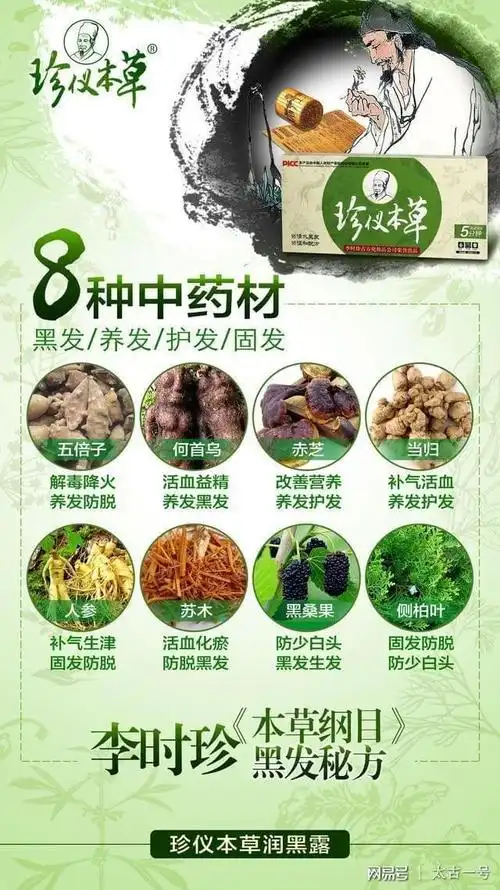 珍仪本草生物科技有限公司研发团队偶然的机会得到这个草本黑发的秘方