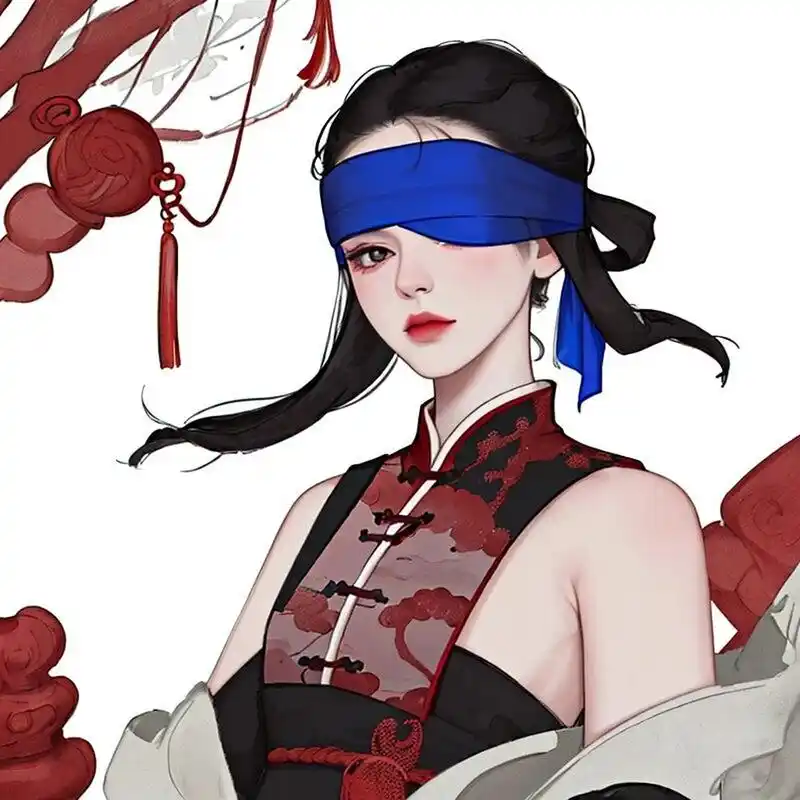 ai绘画有点东西# #国风# #国风头像# #蒙眼# #女生头像# #小众头像