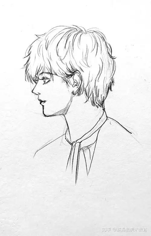 并深入头发细节~07深入五官加强对比度,调整整体线条轻重虚实,画面