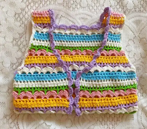 钩织小马甲附图解