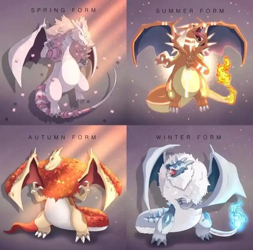 四季喷火龙来啦,四季版2.0#精灵宝可梦 #神奇宝贝 #口袋 - 抖音