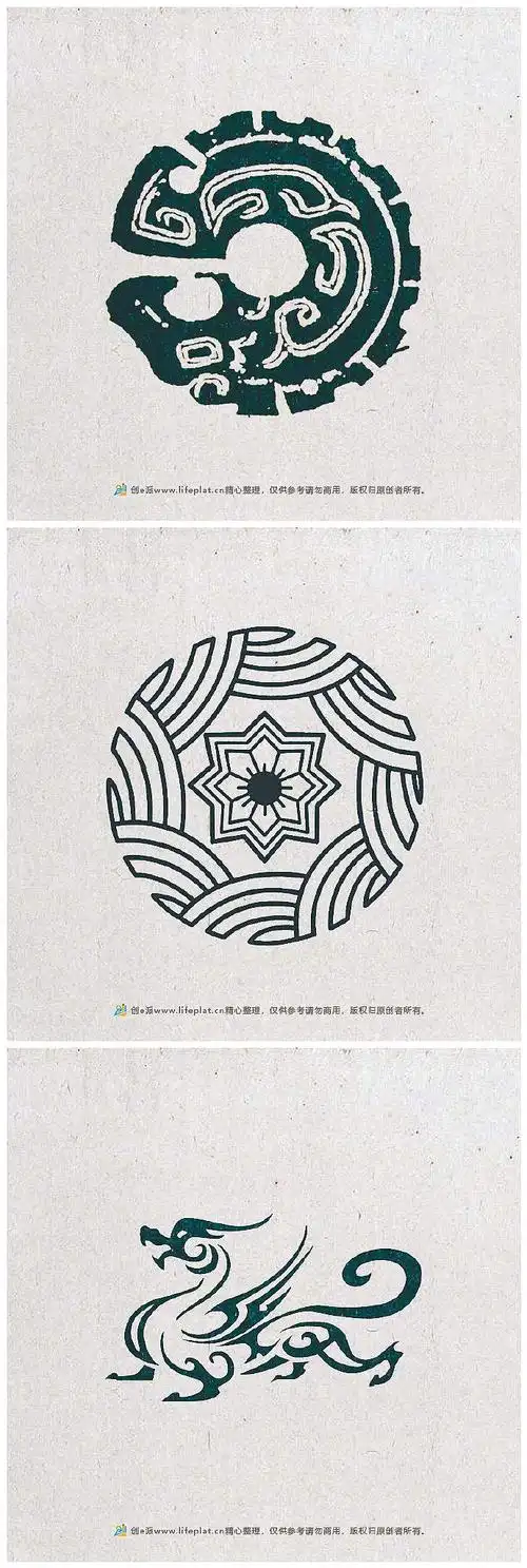 一组超棒的中国传统元素图腾,值得收藏!