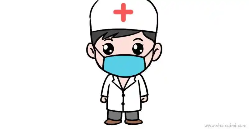 医生戴口罩儿童画怎么画医生戴口罩简笔画画法