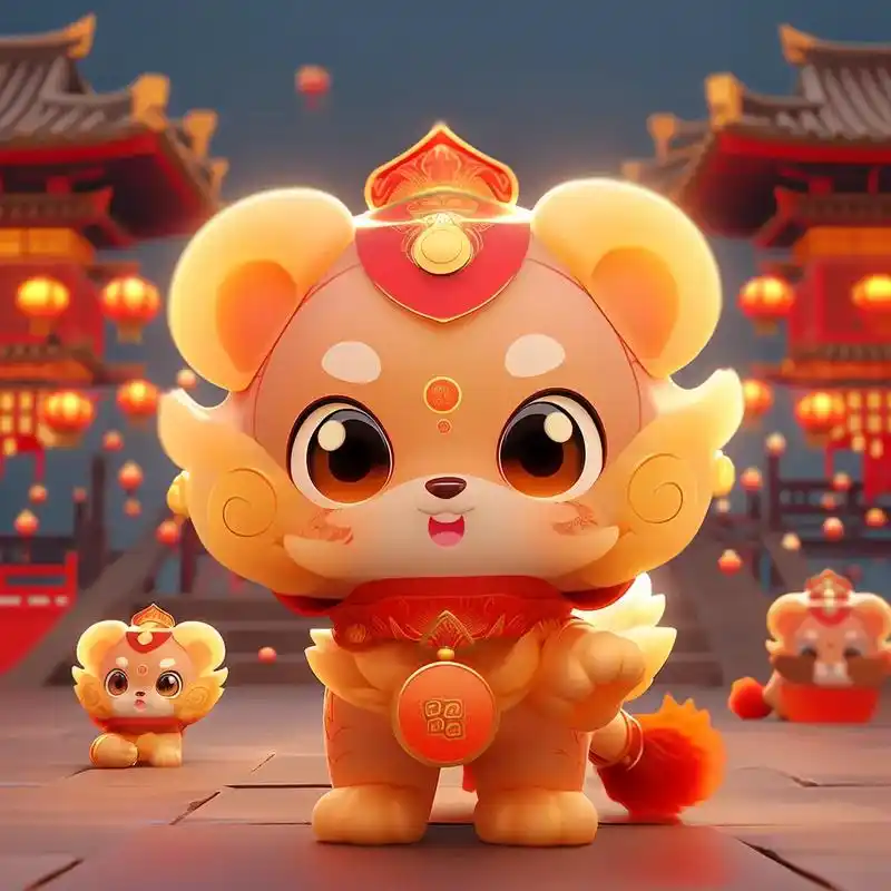 卡通狮子可爱形象#呆萌呆萌 #q版人物 #超萌 #卡哇伊   - 抖音