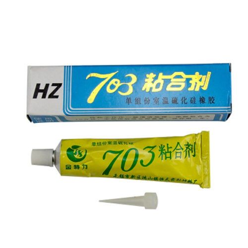 元族703硅橡胶 白色强力耐高温硅胶粘合剂 704低温绝缘防水密封胶 45g