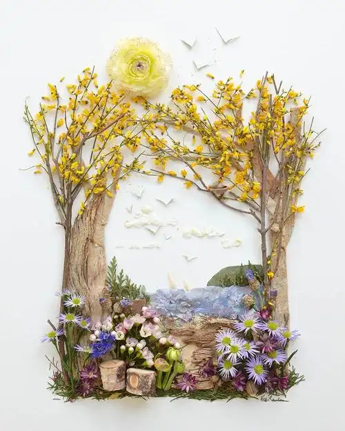 树叶有意义的拼贴画(创意手工教程·树叶拼画,带孩子亲近大自然,感受