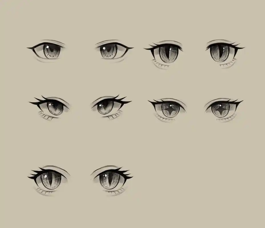 点赞收藏起来,有空拿出来临摹.#眼睛画法 #动漫手绘 #一起 - 抖音