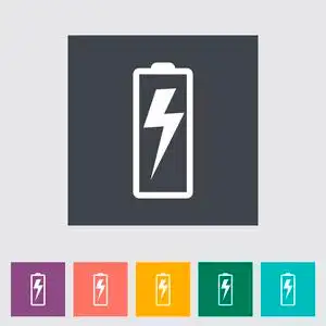 矢量插画风格是平标志性符号白颜色的颜色背景.