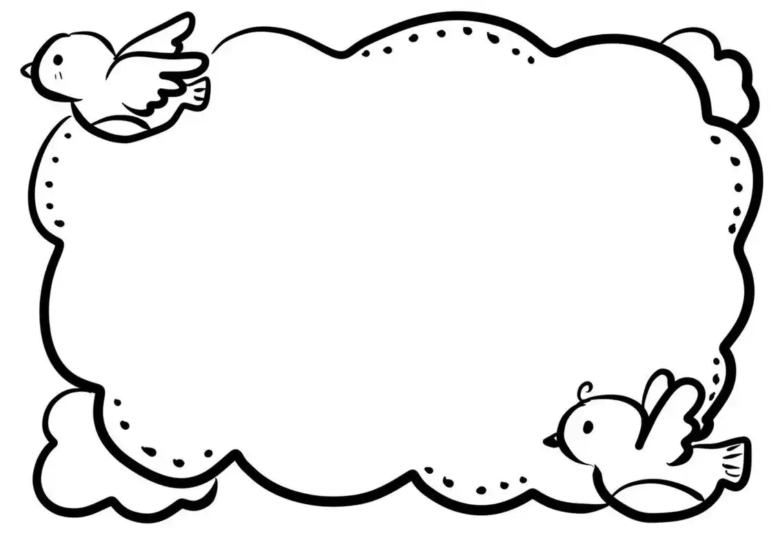 幼儿园# #幼儿园环创# #手账# #手账素材# #黑白线描# #黑白装饰画