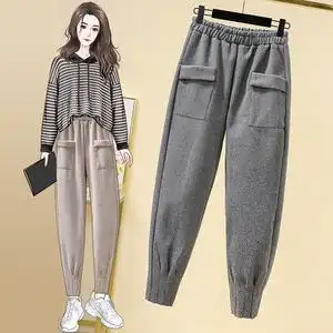 冬季萝卜裤搭配女