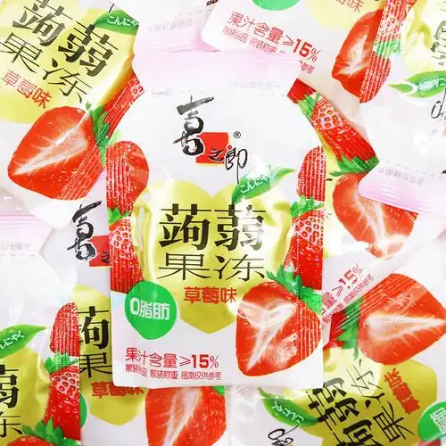 果冻喜之郎蒟蒻果汁散装可吸吸嚼魔芋草莓香橙果冻