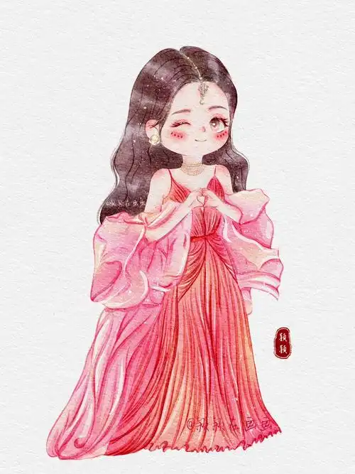 萌萌q版迪丽热巴迪力木拉提wink