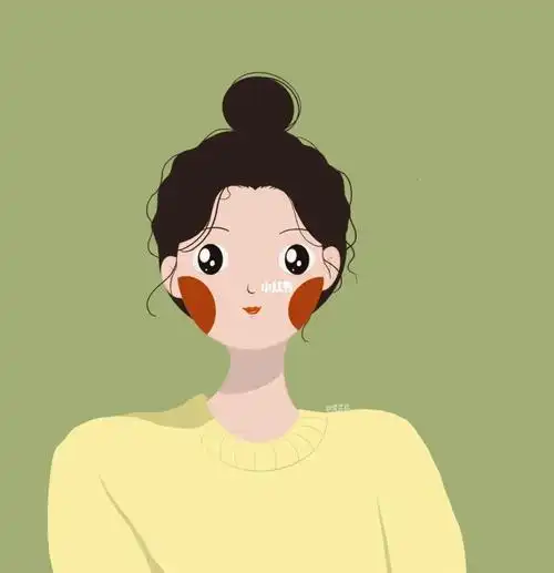 ipad绘画丸子头女孩