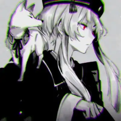 红瞳黑白动漫男生头像念七