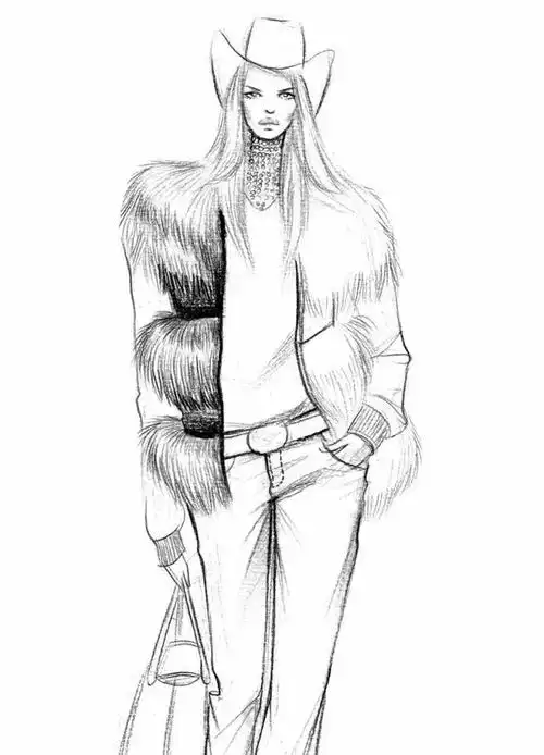 女装设计图铅笔画
