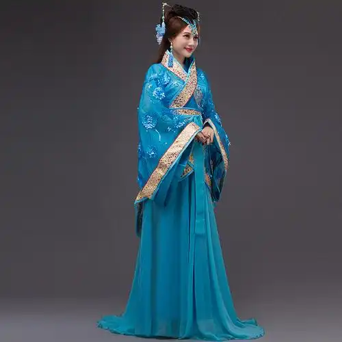 新款古装唐朝贵妃仙女新娘汉服演出服中式婚礼民族服装