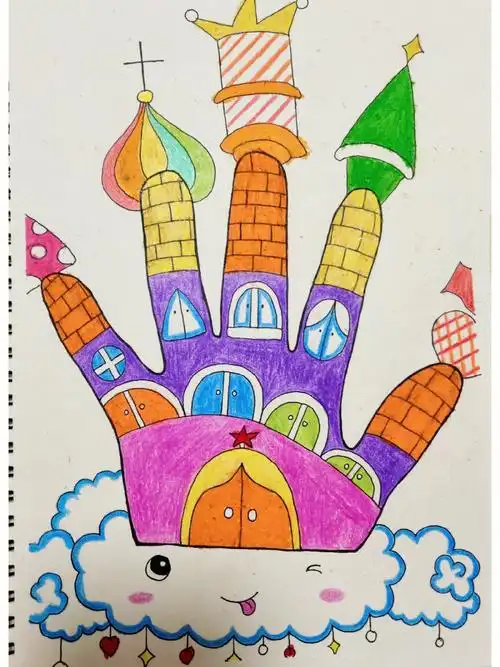 手绘9天手形的联想创意篇附过程图