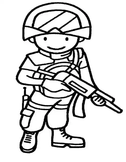 军人简笔画 红军简笔画