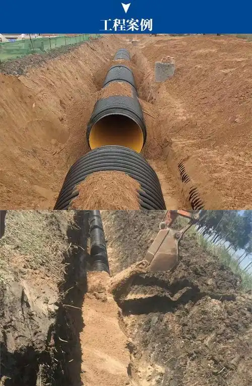 甘孜厂家直营hdpe缠绕结构b型管 定制克拉管 聚乙烯缠绕结构b型排水管