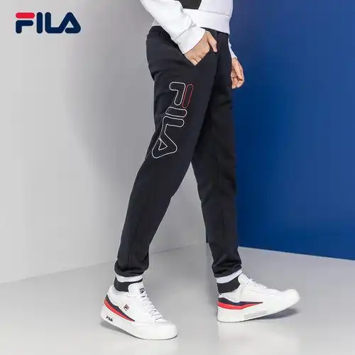 长裤fila斐乐冬季新款时尚潮流logo休闲裤针织运动运动长裤