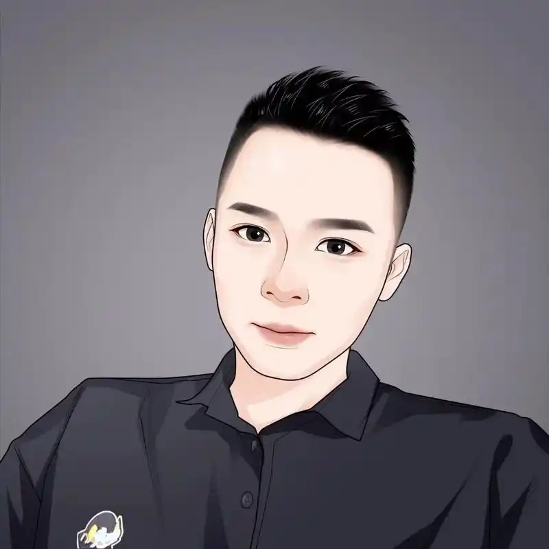 男性手绘头像|大叔手绘头像