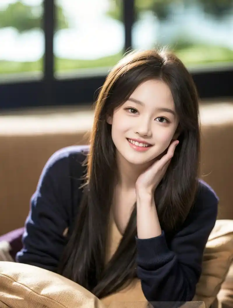 自然微笑美女写真照片,气质女神居家高清壁纸 #美女# #最美女孩微笑