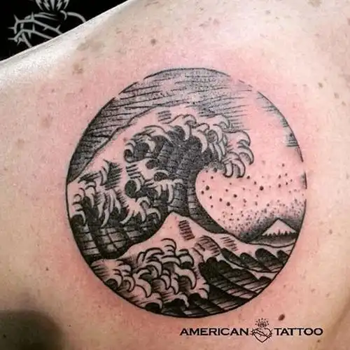 神奈川冲浪里这样有大片白色的图案适合彩色纹身吗? - 知乎