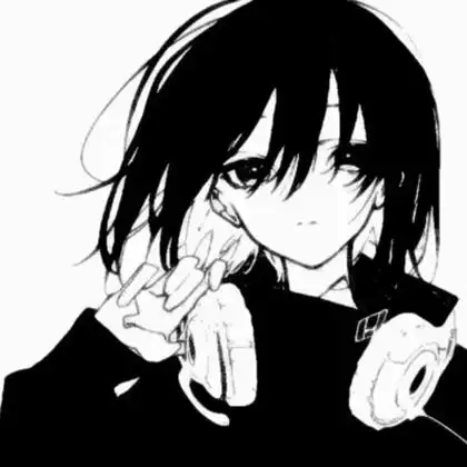 黑白漫画截图头像女