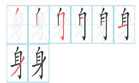 辈字的笔顺3.辈的笔画4.