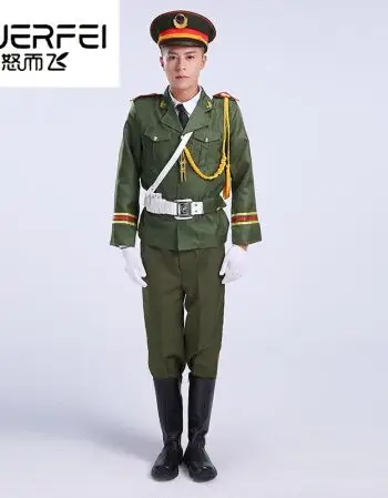武警陆军官三军仪仗队升旗手服装班鼓号队演出服海军军装制服套装礼服