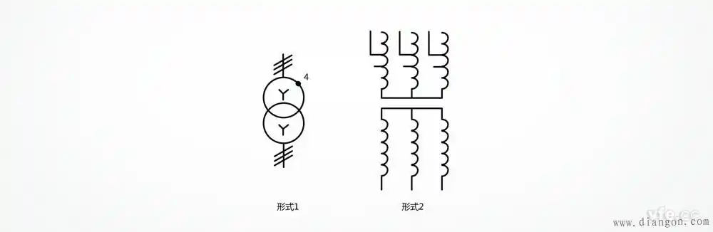 三相变压器电气符号