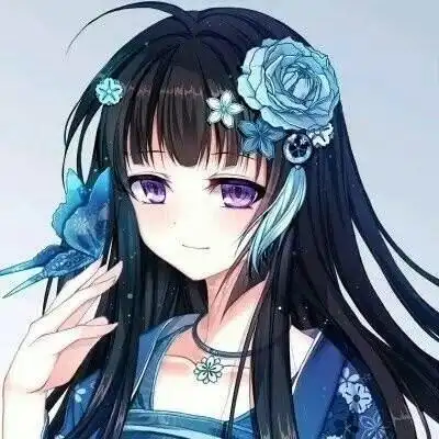 紫蓝色欧美头像