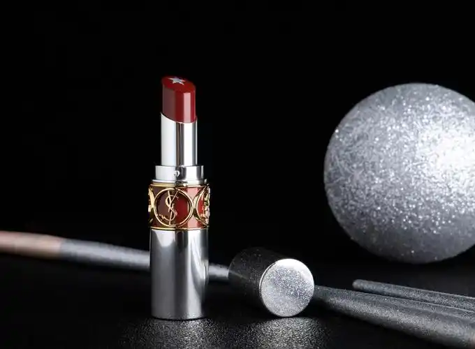 ysl圣罗兰春季新款星星夹心唇膏口红 银管02