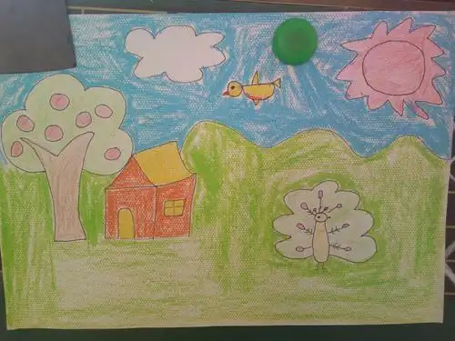 小朋友,春天都有什么呢?动手画一画你心中有关春的美景吧!